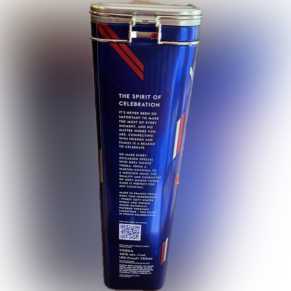 Grey Goose decorative tin container bar kitchen organizer storage NEW gift box - Picture 4 of 7